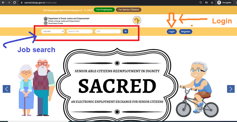 search job on sacred